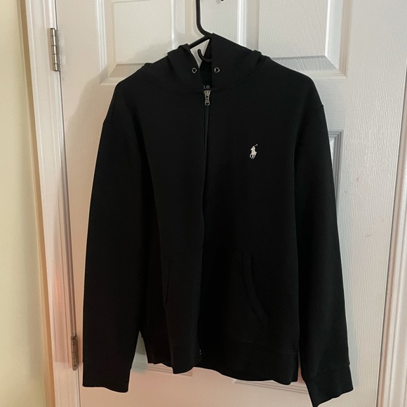 Polo Ralph Lauren Other - Men’s gently worn size Large black Polo Zip up hooded sweatshirt